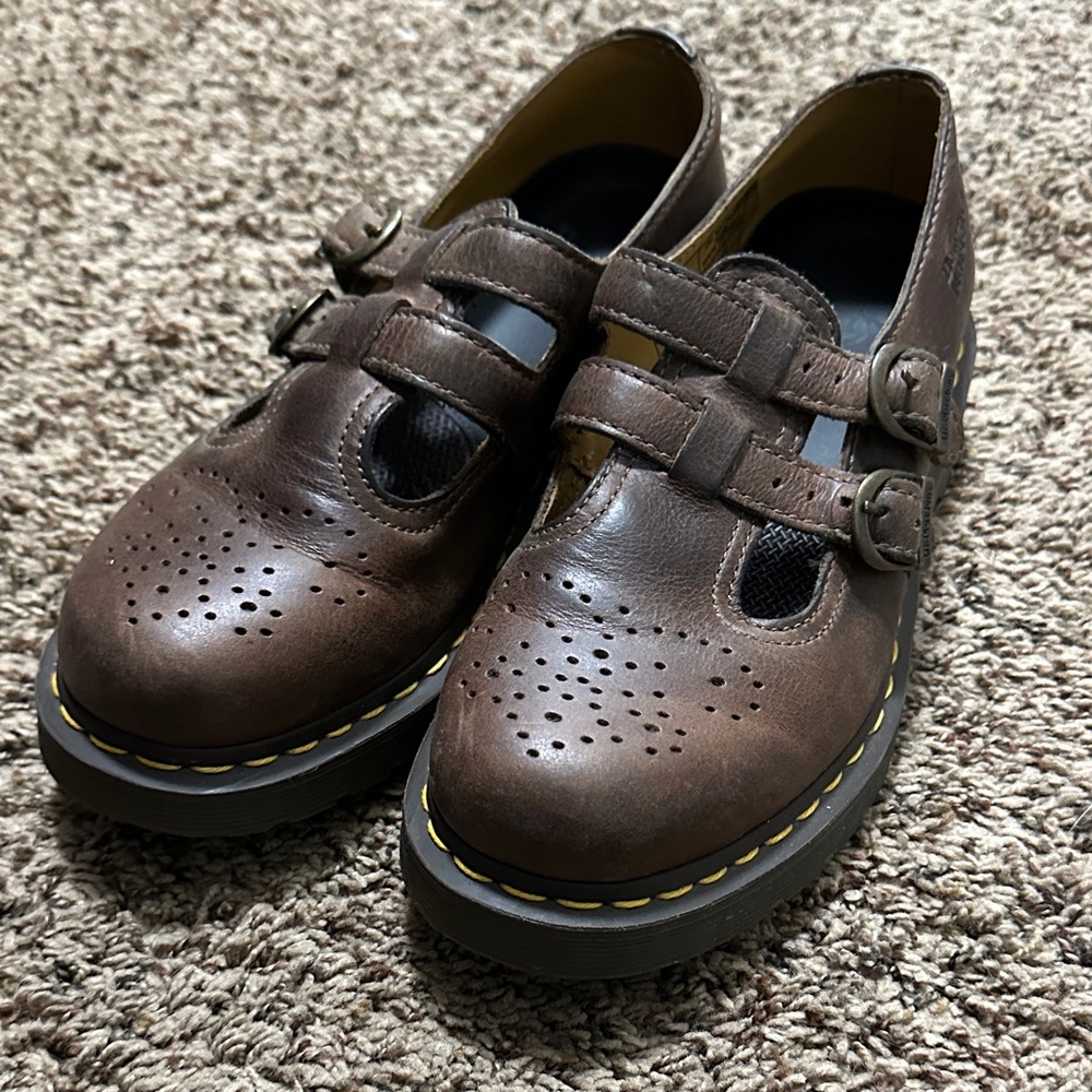 Dr. Martens 8065 Brown double strap Mary janes